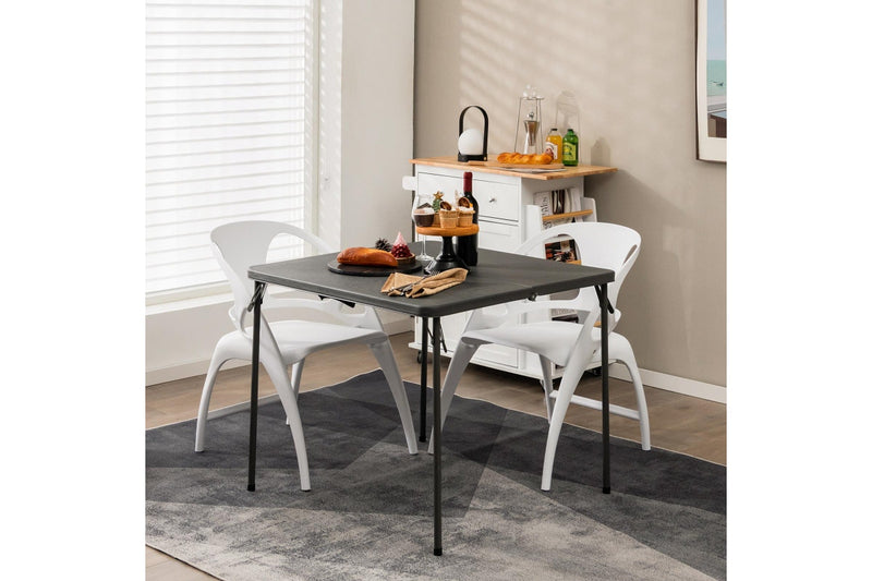 Costway Folding Camping Table Outdoor Portable Desk w/Carry Handle Picnic Hiking Fishing BBQ Grey