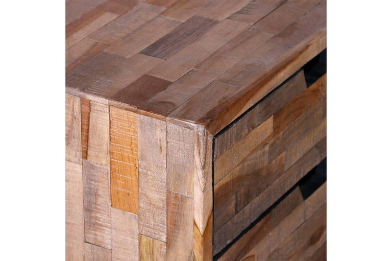 Nightstand With 2 Drawers Reclaimed Teak Wood Bedside Tables