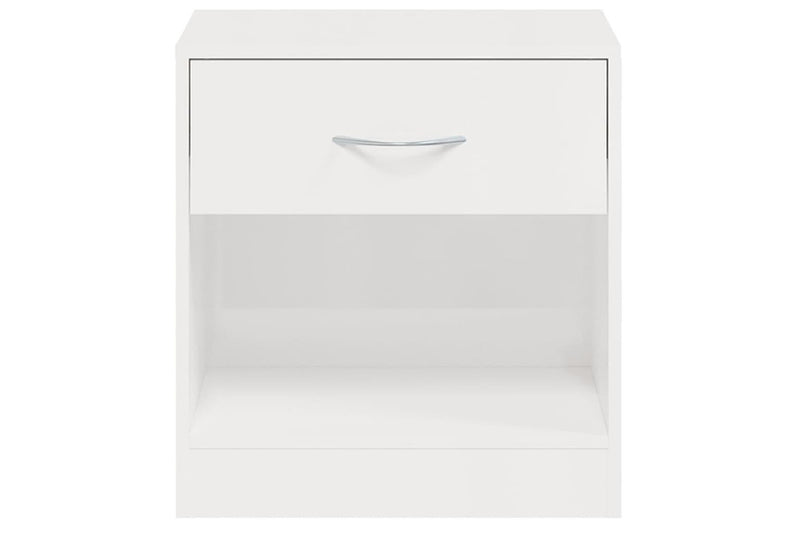 Bedside Cabinets 2 Pcs With Drawer High Gloss White Bedside Tables