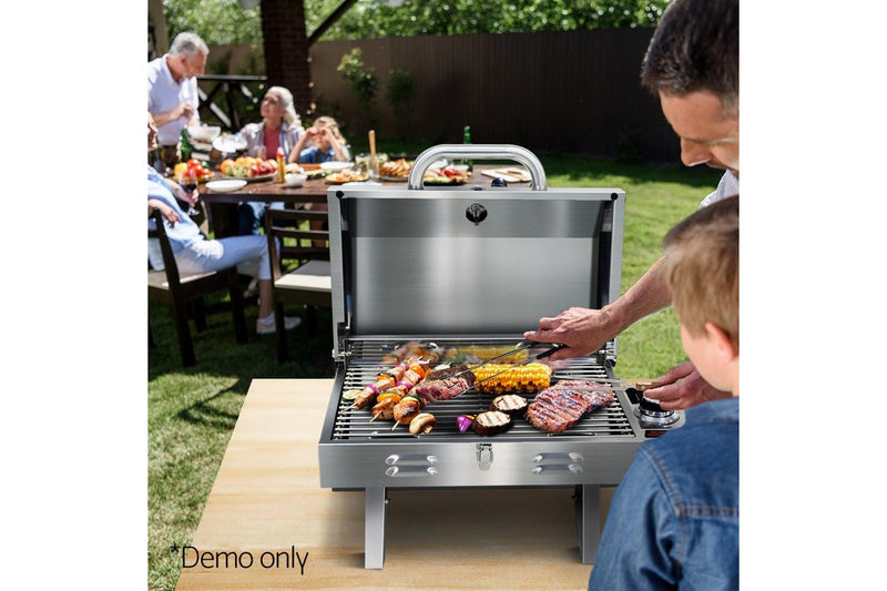 Grillz 32x51cm Portable Gas BBQ Grill