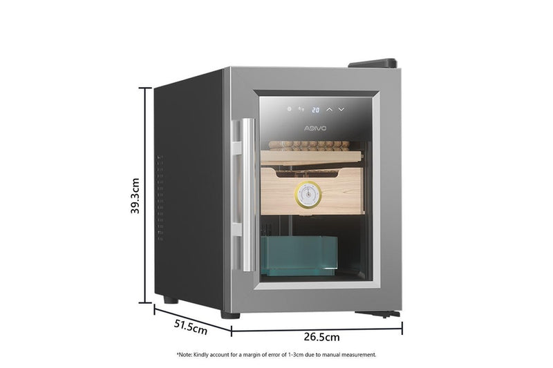 ADIVO 116 Cigar Humidor Digital Humidity Temperature Control Cabinet Display with Hygrometer