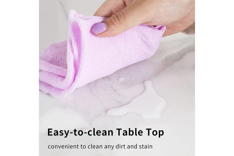 2 Tier Round Bedside table, Marble (Gold)