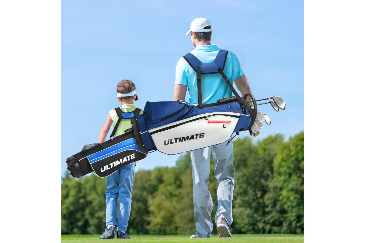 Costway Complete Men Golf Clubs Set Starters w/Stand Bag 10 Pieces Alloy/Graphite Drive, Right Hand