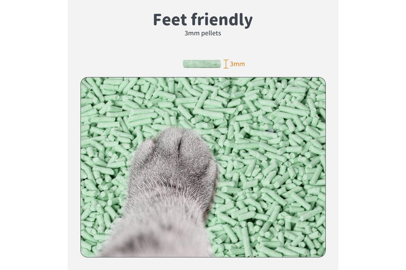 Pawz 2.5kg Tofu Cat Litter Clumping Flushable Fast Super Absorben Green Tea x6