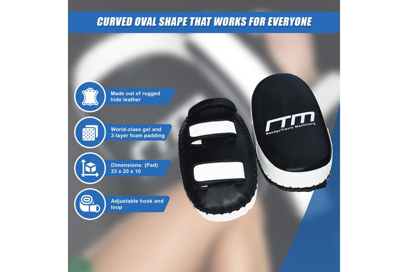 MMA Kick Boxing Pads Curved Strike Shield Punching Bag Focus Arm Muay Thai