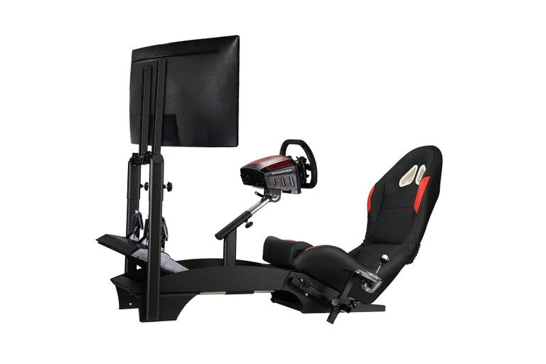 Premium Racing Simulator Cockpit Adjustable Gaming Chair with Monitor Stand