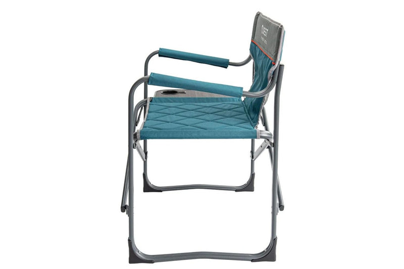 Quest Head Honcho 84cm Aluminium Directors Chair w Armrests Camping Picnic Blue