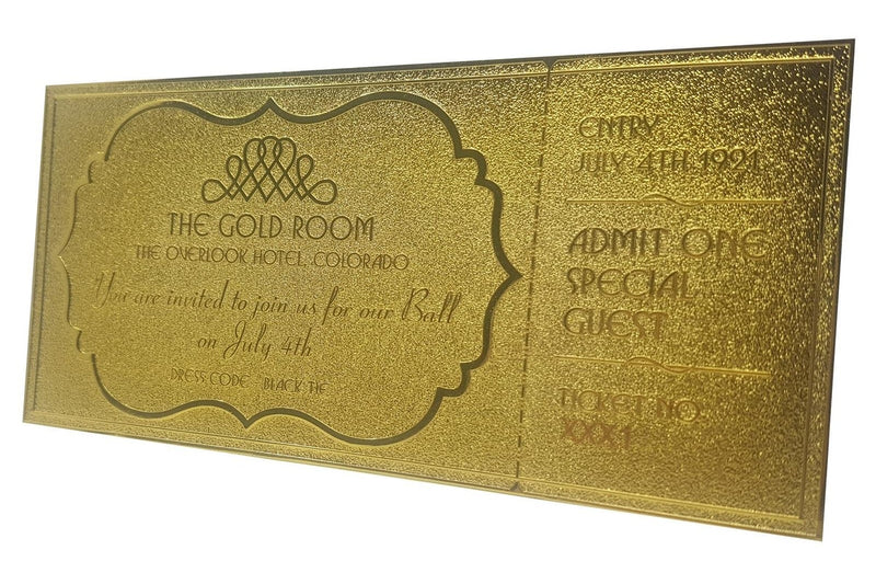 The Shining: Overlook Hotel Ball - 24k Gold Plated Ticket