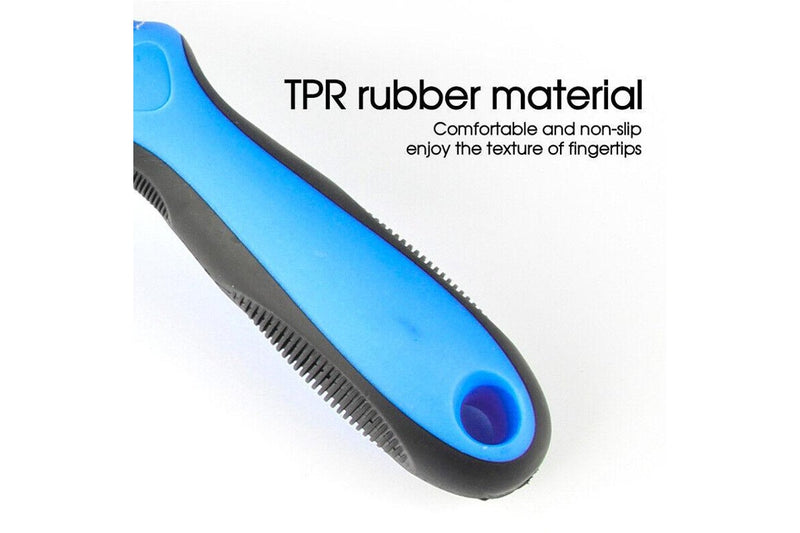 Ozstock Pet Dog Cat Grooming Comb Brush Undercoat Rake Dematting Deshedding Trimmer Blue