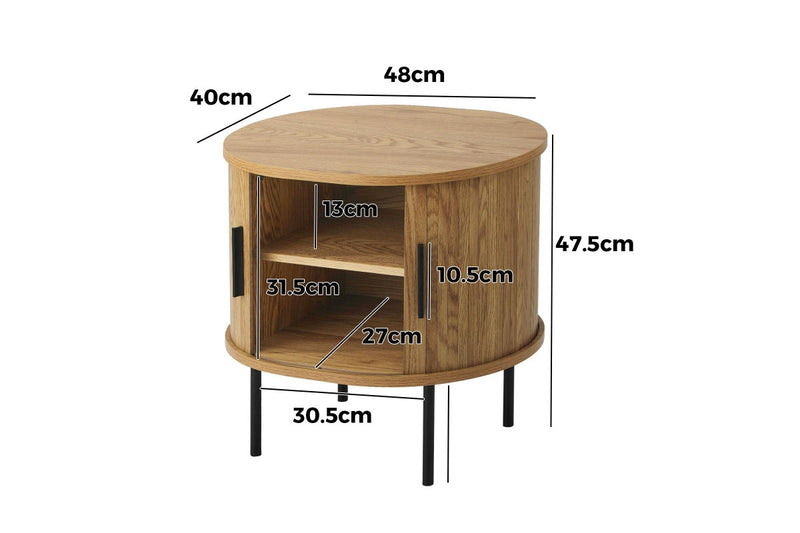 Oikiture Bedside Table Side End Tables