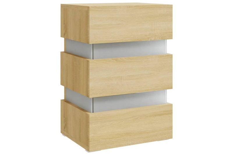 Led Bedside Cabinet 45X35x67 Cm Engineered Wood Bedside Tables