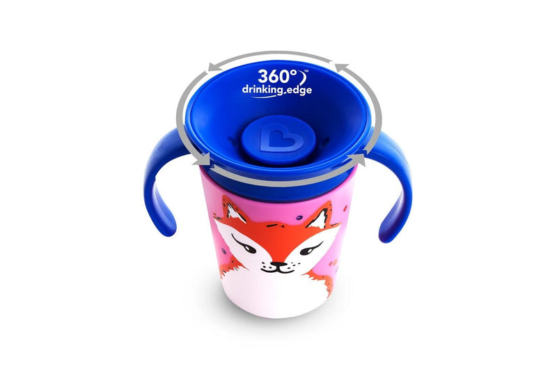 Munchkin 177ml Miracle 360 Wild Love Trainer Drink Cup Baby Toddler 6m+ Assort