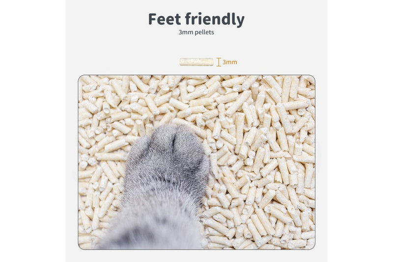 Pawz 2.5kg Tofu Cat Litter Clumping Flushable Fast Super Absorben Natural x6