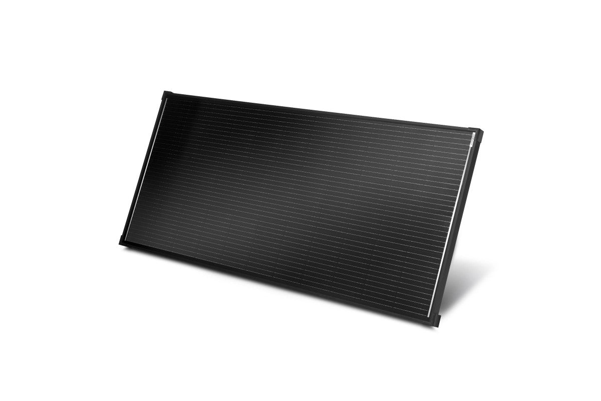 200W Solar Panel Fixed Black Frame + Vehicle Car Cigarette Lighter Plug Socket