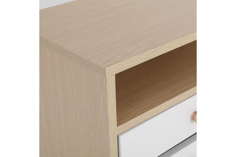 2X Bedside Table Side Storage Cabinet Nightstand Bedroom Drawer Anya Oak Bedside Tables