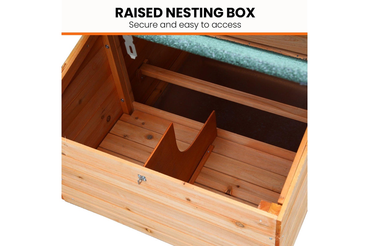 Furtastic Large Wooden Chicken Coop Rabbit Hutch Nesting Box Fir Wood