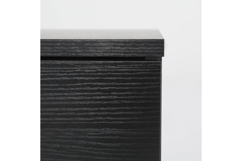 2X Bedside Table Side Storage Cabinet Nightstand Bedroom 1 Drawer Shelf Ella Black Bedside Tables