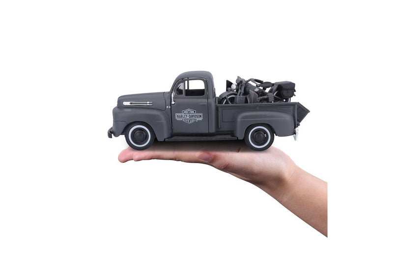 Maisto 1:24 Harley D 1948 Ford F1 Pickup & 1942 WLA Flathead Model Car Toy 8y+