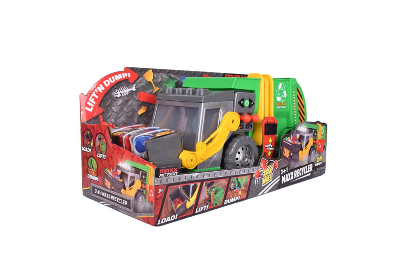 MAXX Action Motorized 3-in-1 Recycle Truck w Lights & Sounds 15 Accessories