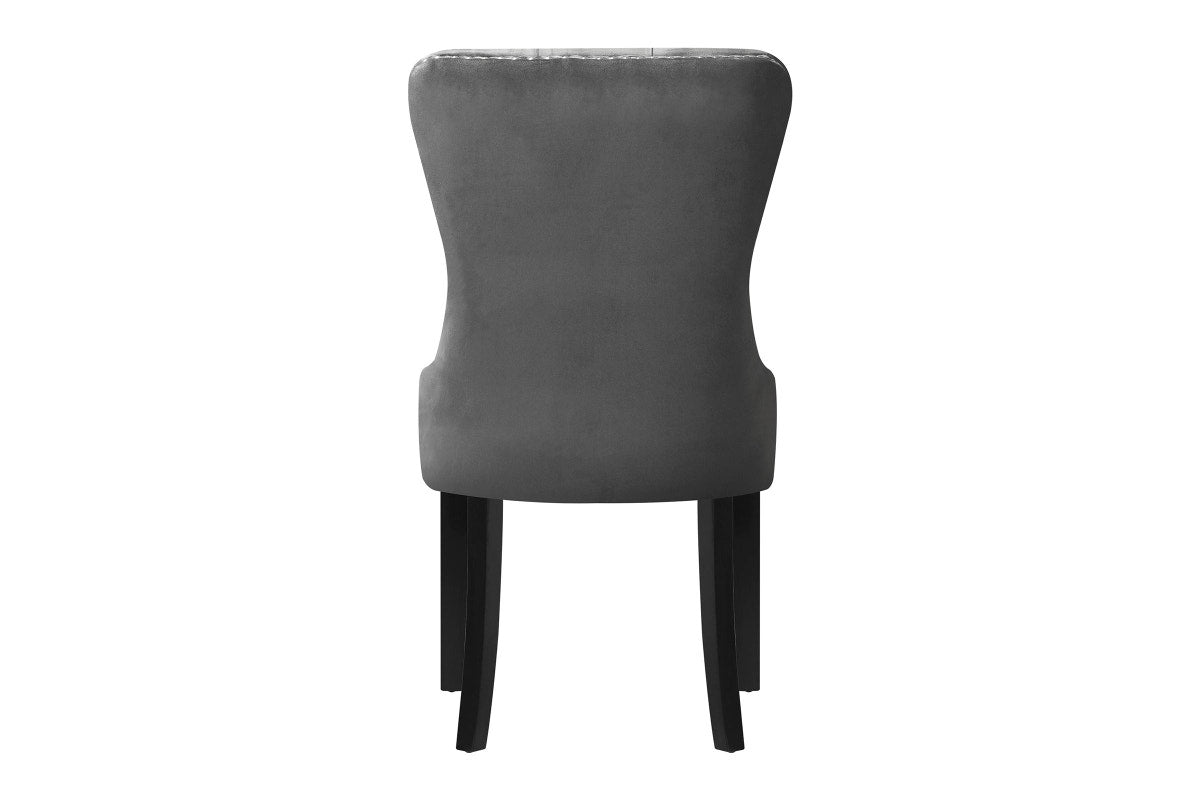 Oikiture 6x Velvet Dining Chairs Upholstered French Provincial Tufted Grey