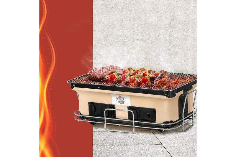 Grillz BBQ Grill Tabletop Charcoal Smoker