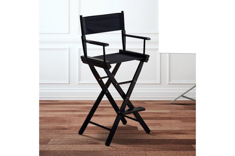 Sarantino Tall Directors Chair - Black