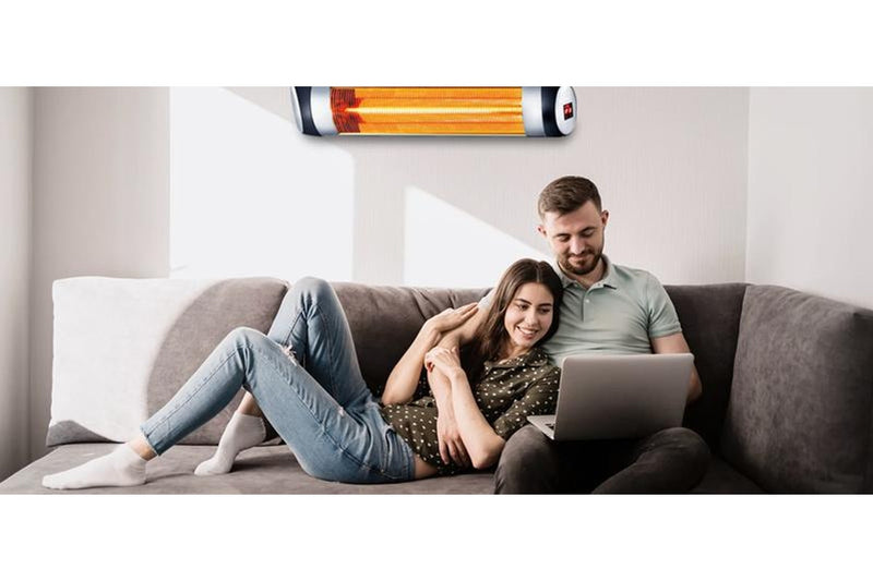 Electric Infrared Patio Heater Radiant Strip Indoor Outdoor Heaters Remote 1500W