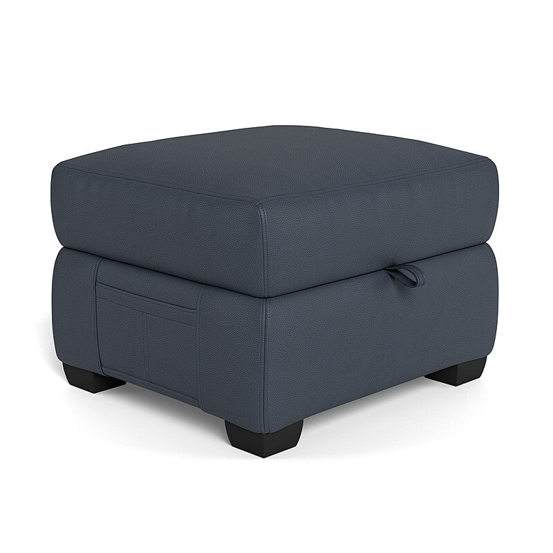 DEXTER Leather Storage Ottoman