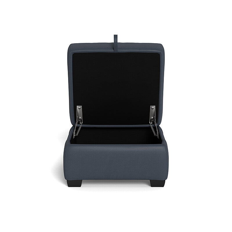 DEXTER Leather Storage Ottoman