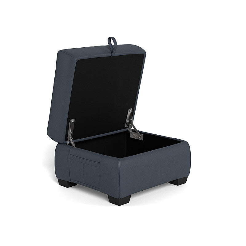 DEXTER Leather Storage Ottoman