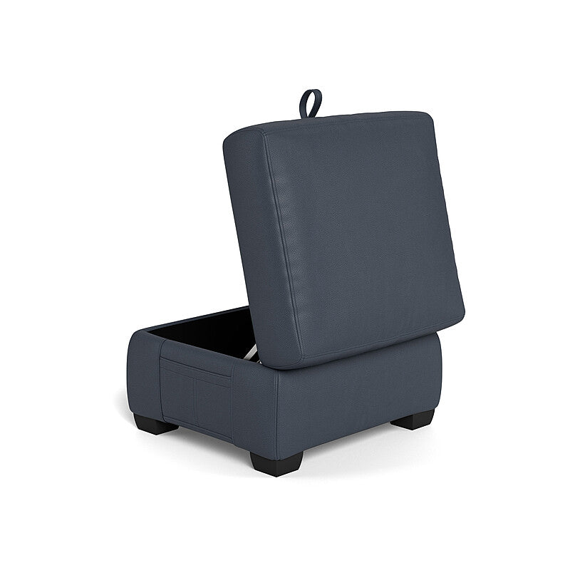 DEXTER Leather Storage Ottoman