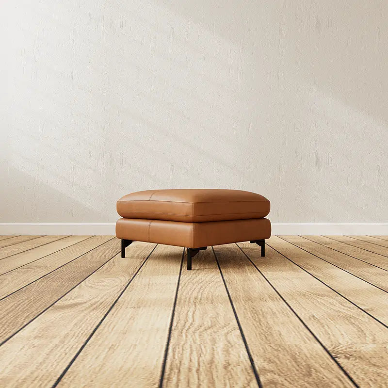 HENDRICKS Leather Ottoman