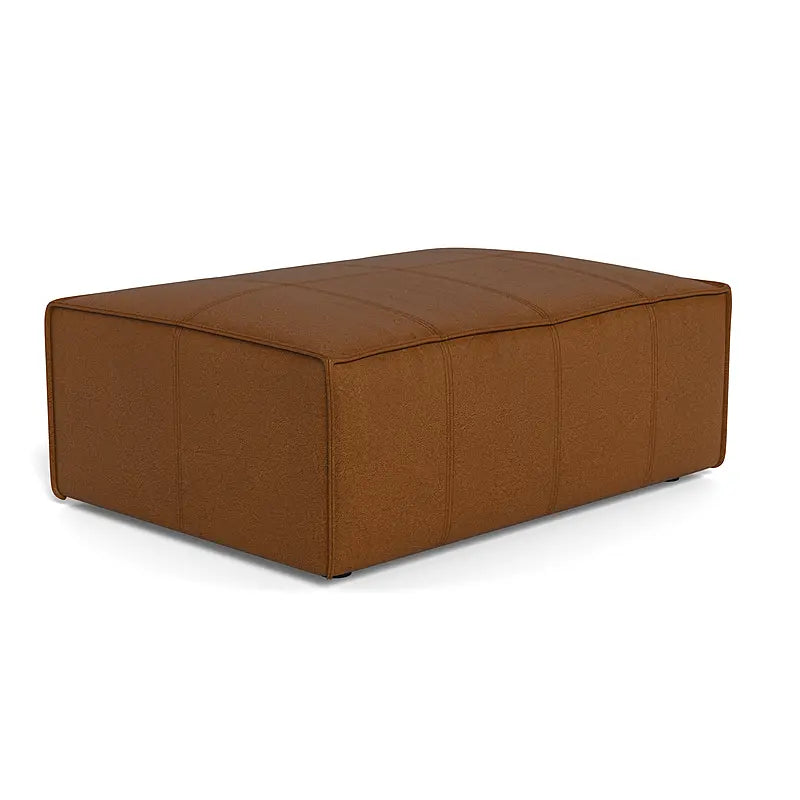 ATLAS Leather Ottoman