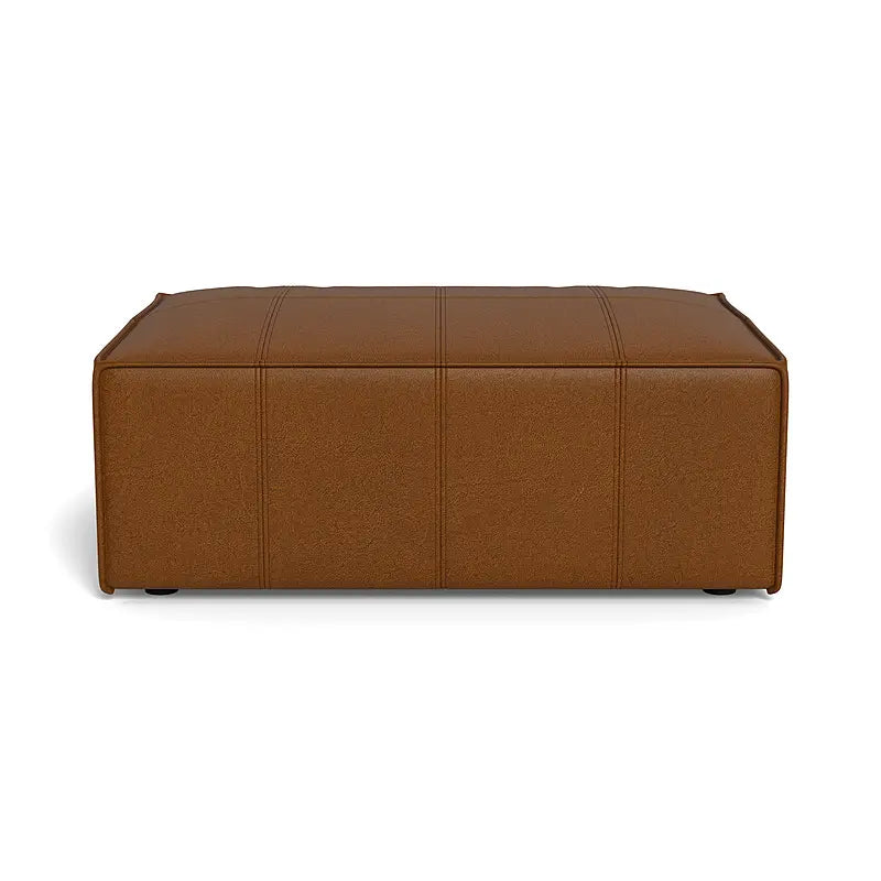 ATLAS Leather Ottoman