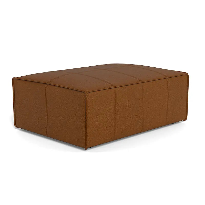 ATLAS Leather Ottoman