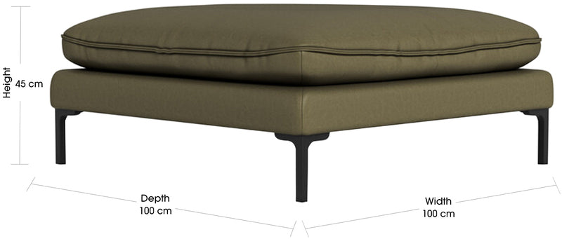 PANAMA Leather Ottoman