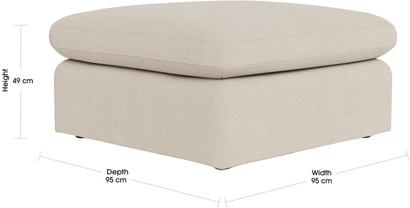 LOFT Fabric Ottoman