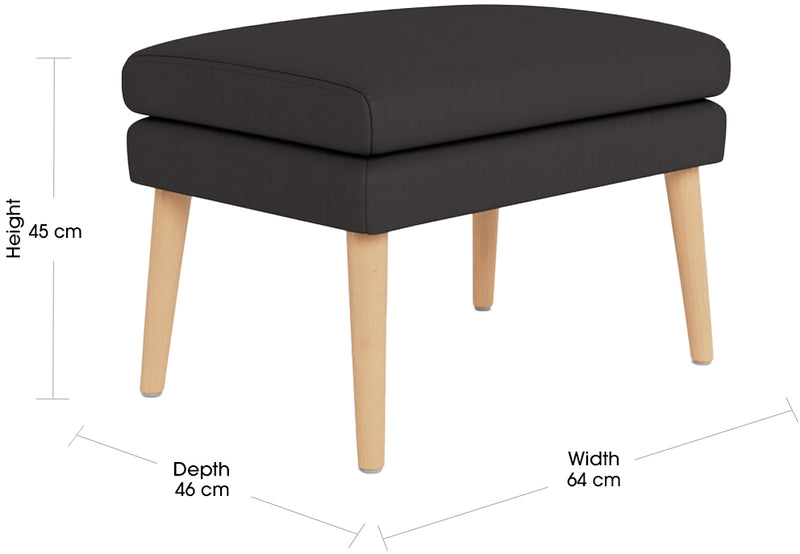 EVIE Leather Ottoman