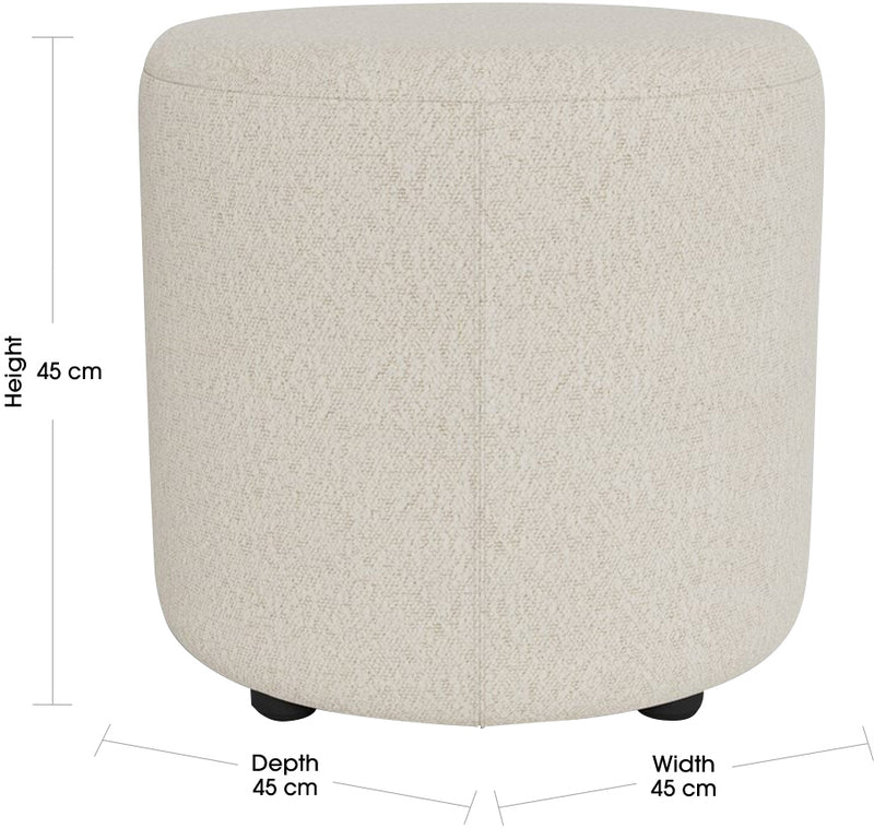 LUNE Fabric Ottoman