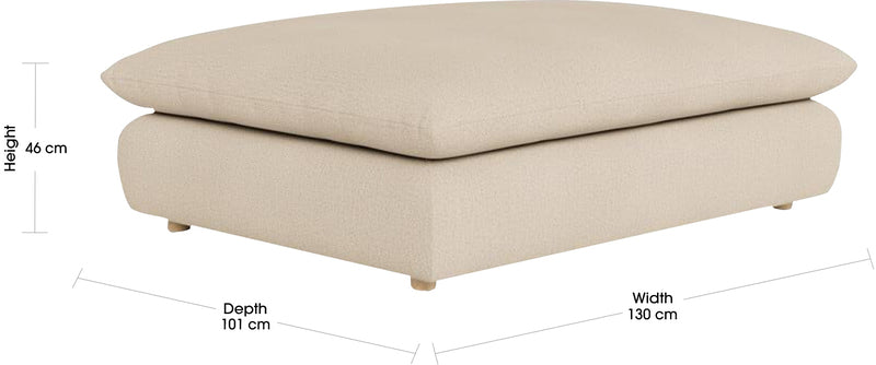 SANCTUARY Fabric Ottoman