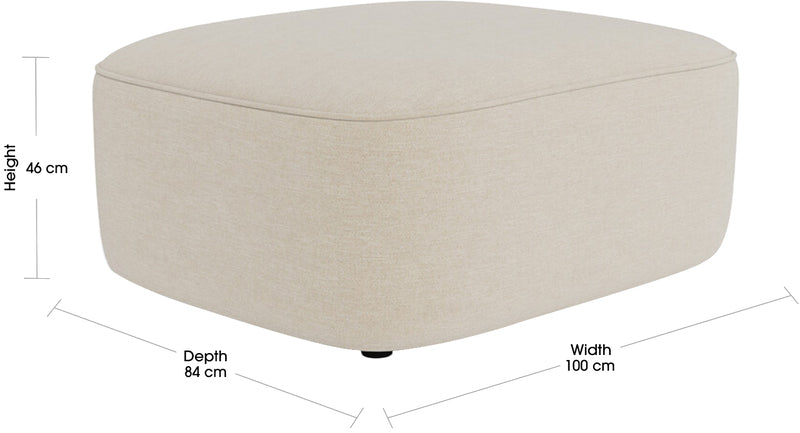 APARTMENT 01 Fabric Ottoman