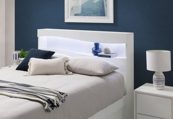 CALISTO 4 Piece Queen Bed Tall Chest Suite