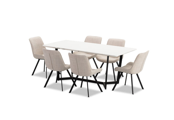 PREEDA 7 Piece Suite with Vesta Dining Chairs.