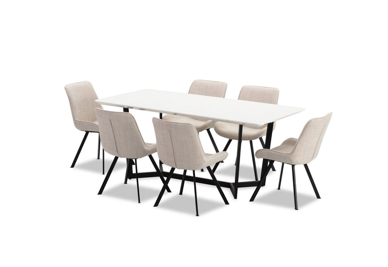 PREEDA 7 Piece Suite with Vesta Dining Chairs.