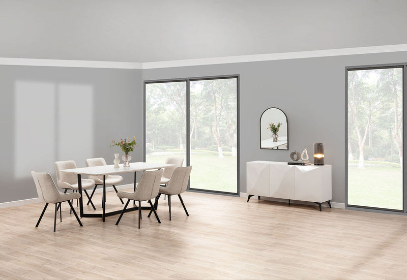 PREEDA 7 Piece Suite with Vesta Dining Chairs.