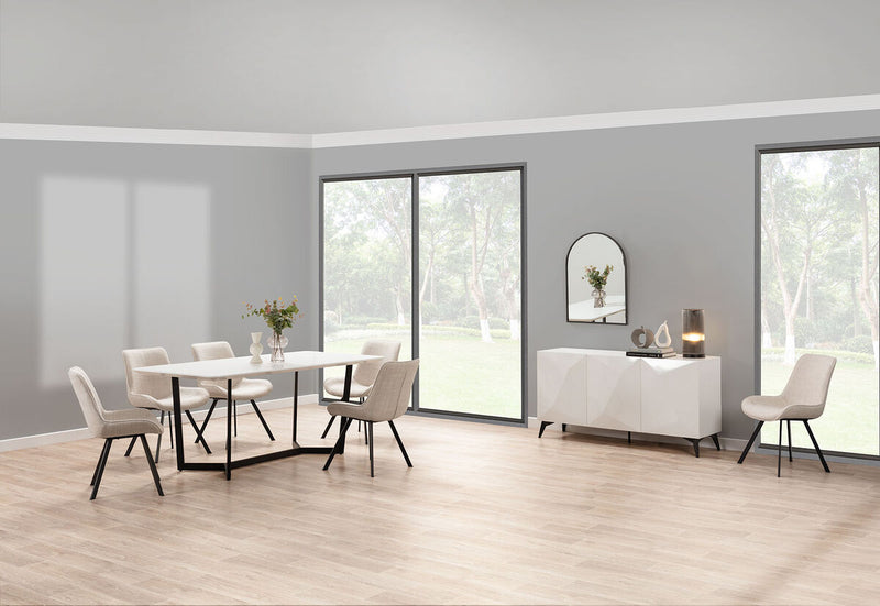 PREEDA 7 Piece Suite with Vesta Dining Chairs.