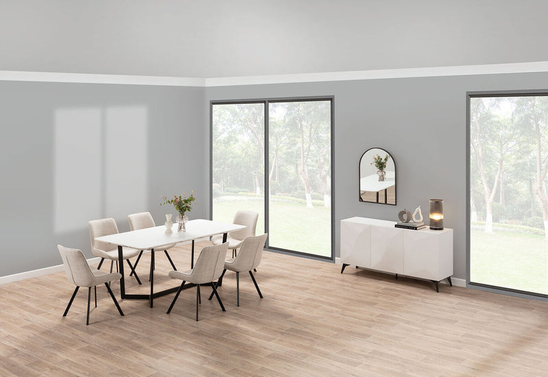 PREEDA 7 Piece Suite with Vesta Dining Chairs.