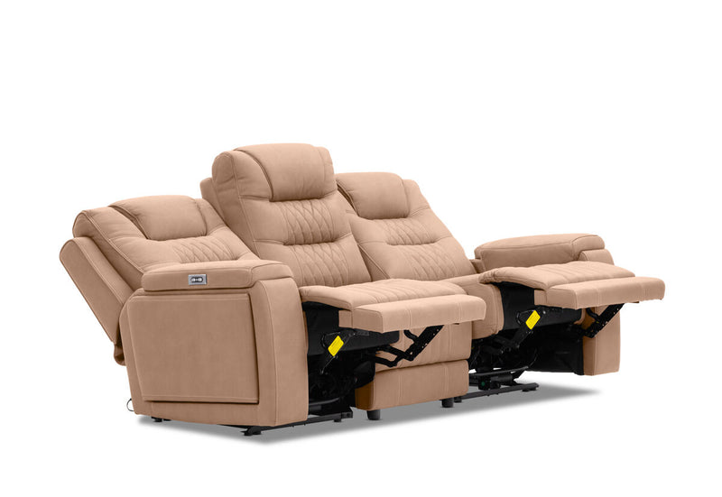 AGASSI FABRIC 3 Seater with Dual Motor Recliner