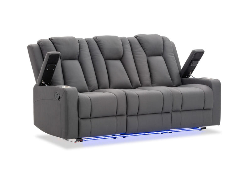 TRAVIS FABRIC 3 Seater with Recliners