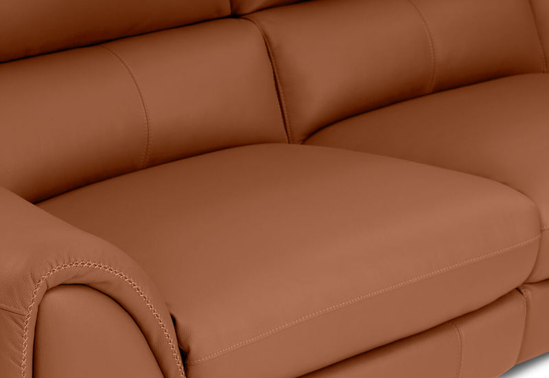 DOMINICO LEATHER 3 Seater with 2 inbuilt Electric Recliners